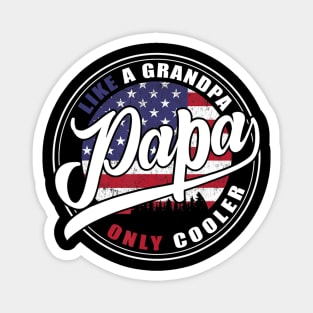 4th of july Dad gifts Papa like a Grandpa only Cooler Magnet