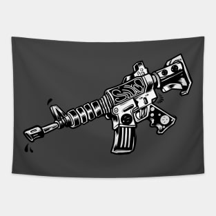 Dope AK 47 water gun illustration Tapestry