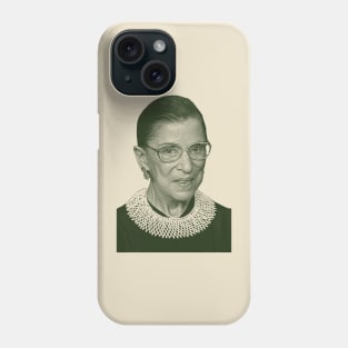 ruth bader ginsburg engraving Phone Case