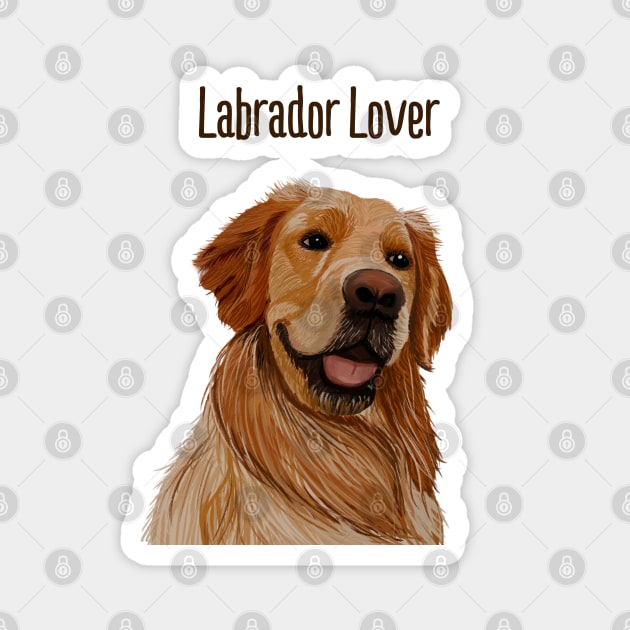 Labrador dog lover Magnet by Nastya Li