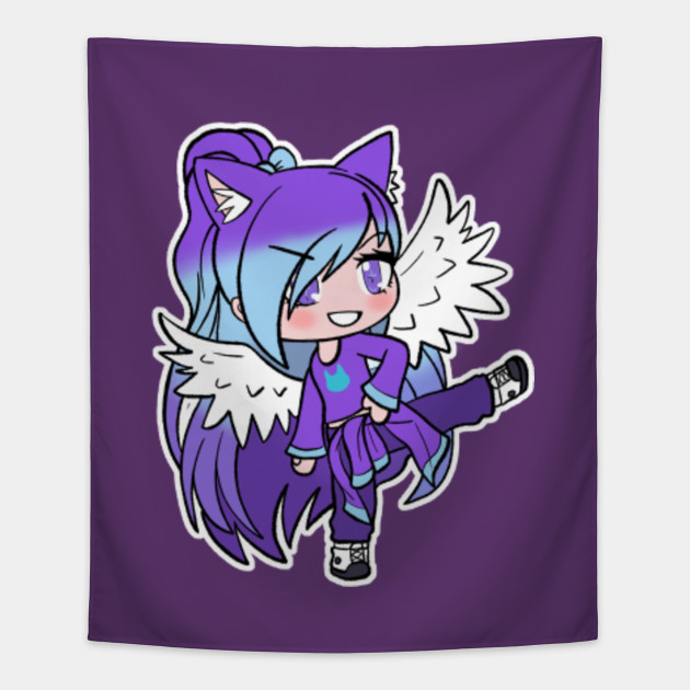 Purple Gacha Character Gacha Tapestry Teepublic