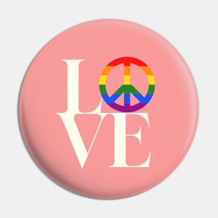 Peace and love - symbol for diversity and inclusion Pin