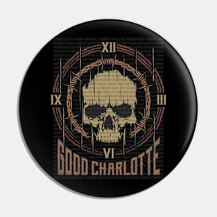 Good Charlotte Vintage Skull Pin