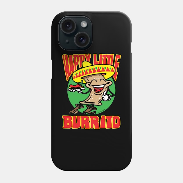 Happy Little Burrito Mascot Phone Case by eShirtLabs