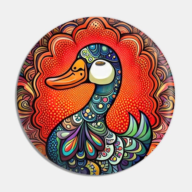 Quacky, the Colorful Duck Pin by Davey's Designs