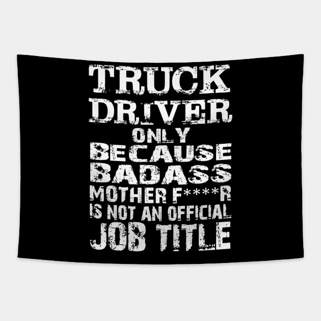 Truck Driver Job Title Tapestry by QUYNH SOCIU