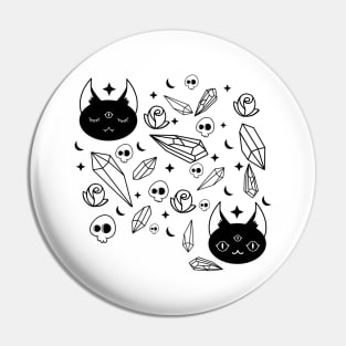 Cats, Crystals, Skulls and Stars oh my! Pin