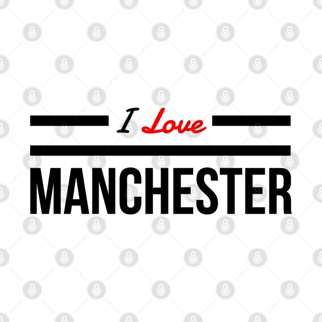 I Love Manchester Casual Souvenir Lads Mens Top by AstroGearStore