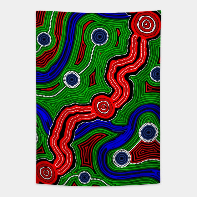 Aboriginal Art - Trans Railway Tapestry by hogartharts