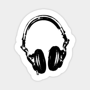 DJ Headphones Stencil Style Magnet