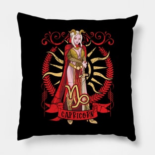 Capricorn Zodiac Sign Warrior Astrology Horoscope Pillow