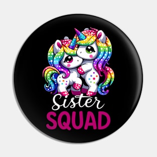 Sister Squad Big Sister Middle Sister Unicorn Squad Cute Pin