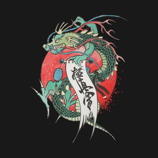 Kyokushin Shodan Dragon by sparklellama