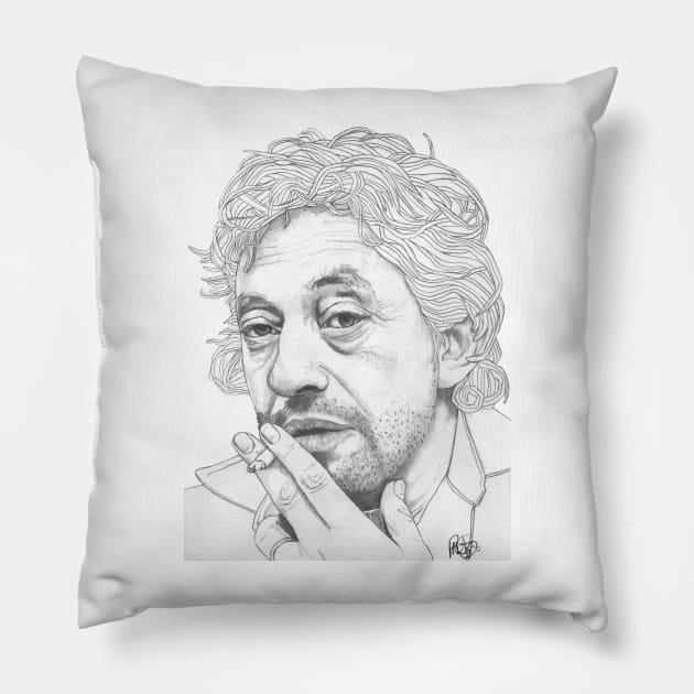 Serge Gainsbourg Pillow by paulnelsonesch