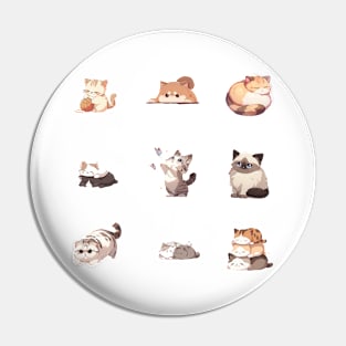Cute Cats Sticker Pack Pin