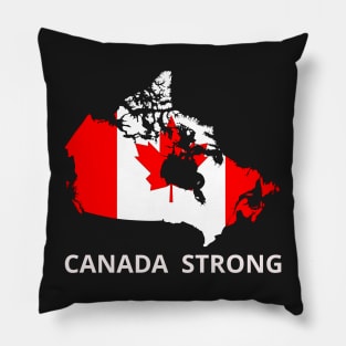 Canada Strong - Canada Flag Map Pillow