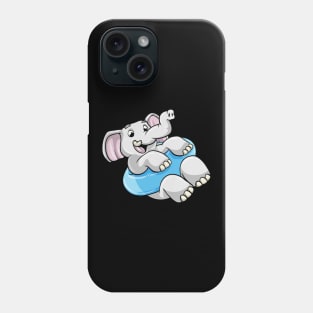 Elephant at Swimming with Swimming ring Phone Case