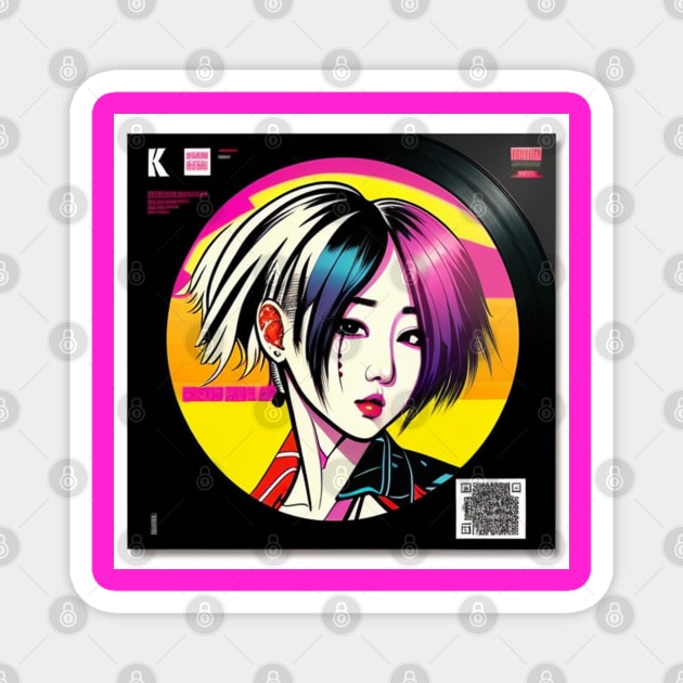 K Pop Singer Album Cover Art Music Gift Magnet by musicgeniusart