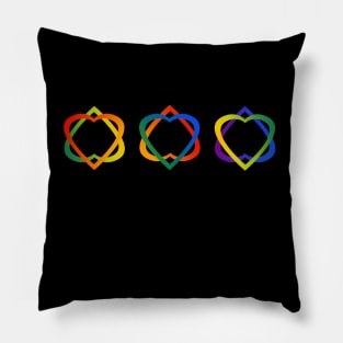 Unified Rainbow Hearts Pillow