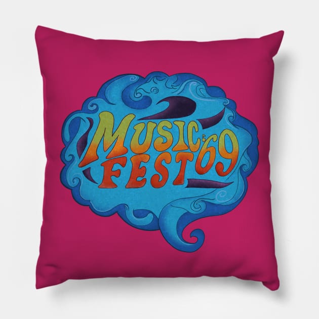 Music Fest ‘69 (Vamp 69: Summer of Blood) Pillow by SoggyCheeseFry