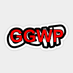 #ggwp - online gaming shortcuts Sticker