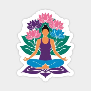 Spiritual Lotus Meditation Magnet