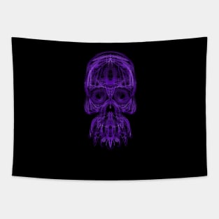 Electroluminated Skull - Purple Tapestry