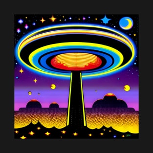 Area 51 – Trippy Retro UFO 89 T-Shirt