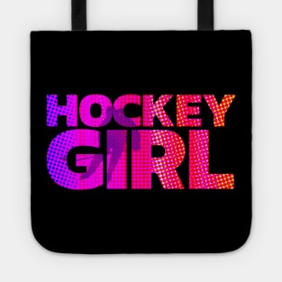 Ice Hockey Girl Pink and Purple Design For Players Tote