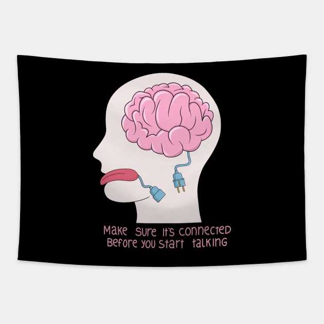 Unplugged Brain Tapestry by valentinahramov