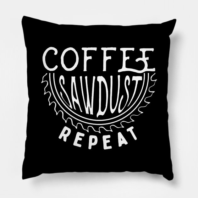 Coffee Sawdust Repeat Pillow by maxcode