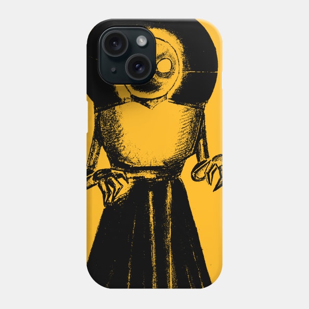 Flatwoods Monster Black on light Phone Case by AWSchmit