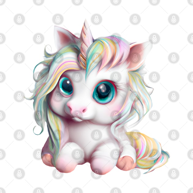 Cute Adorable Kawaii Baby Unicorn by CBV