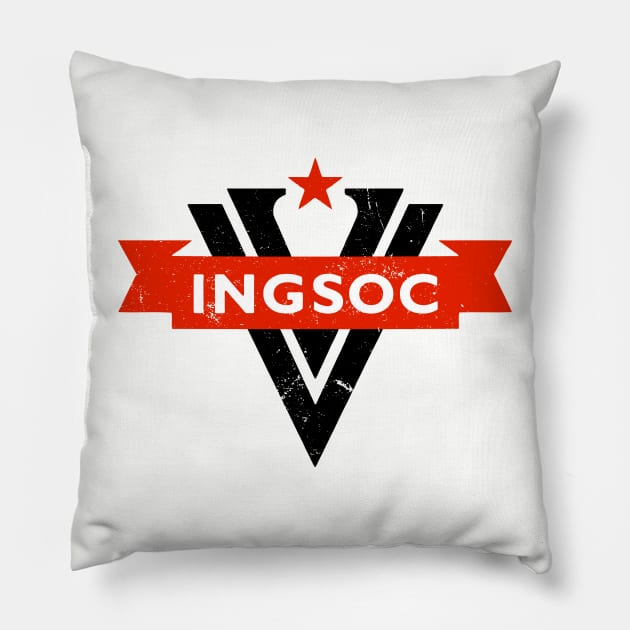 Ingsoc - Nineteen Eighty Four (1984) George Orwell Pillow by CultureClashClothing