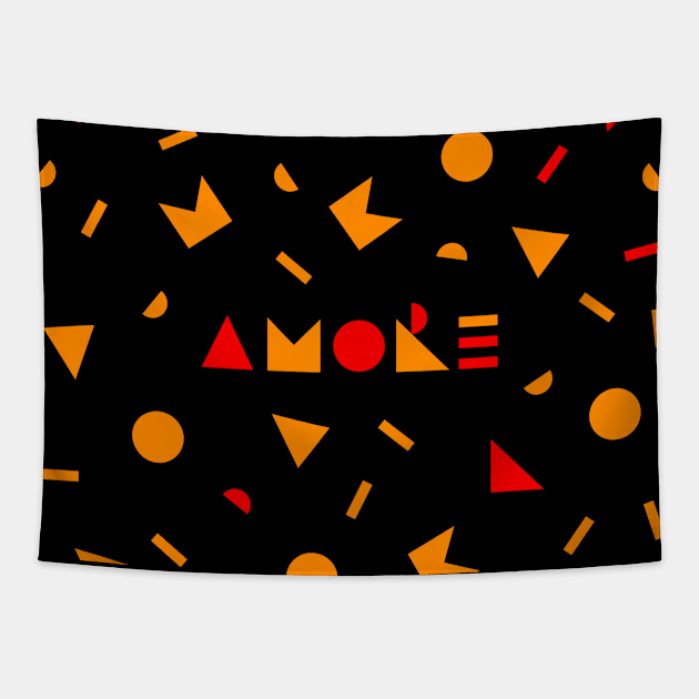 AMORE italian LOVE and pattern Tapestry by kindsouldesign