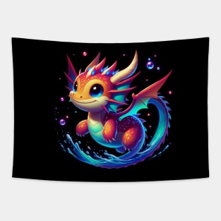 Rufie the Dragon - Swimming #44 Tapestry