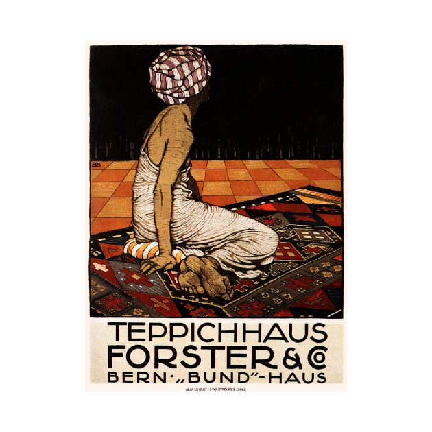 FORSTER & CO TEPPICHHAUS Carpet House Vintage German Advertisement by vintageposters