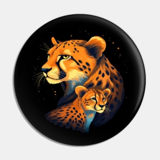 Cheetah Fathers Day Pin