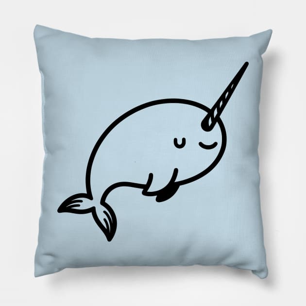 Narwhal Pillow by KayBee Gift Shop