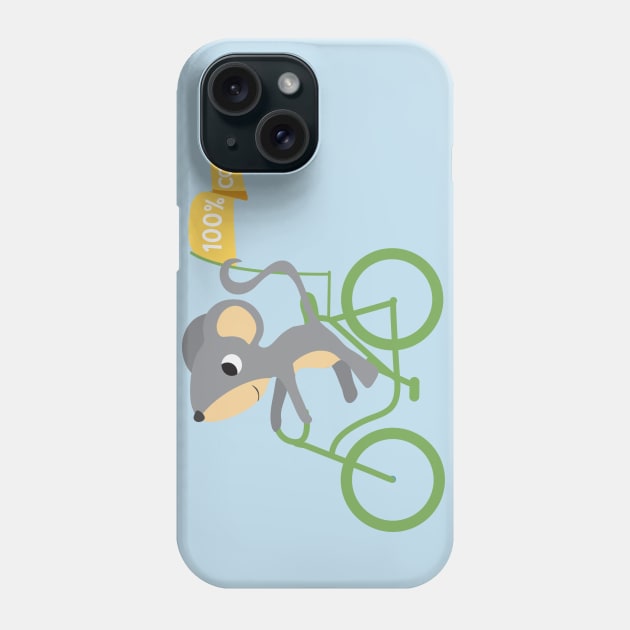 Mouse riding a bike Phone Case by katelein