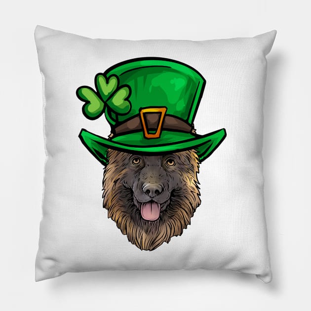 St Patricks Day German Shepherd Pillow by whyitsme