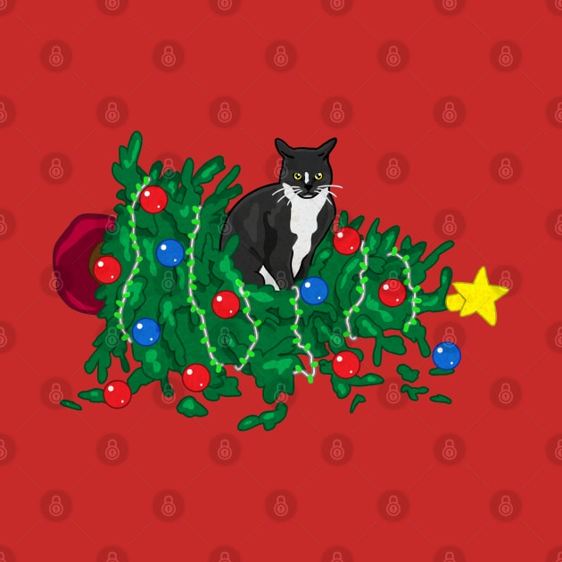 Cat Hates Your Tree - tuxedo by CCDesign