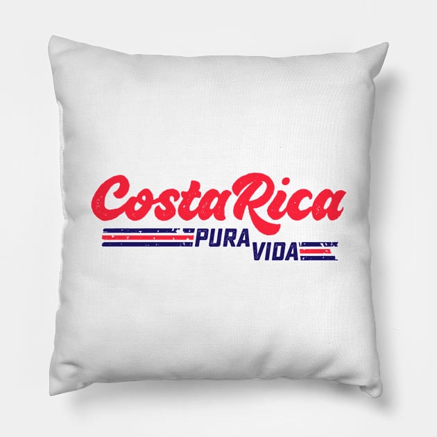 Costa Rica Pura Vida T-shirt Pillow by attadesign