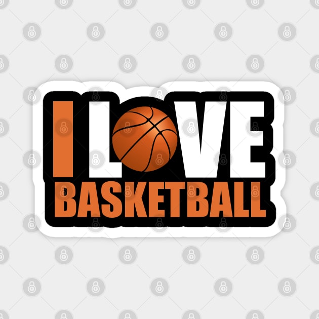 I Love Basketball Magnet by Merchweaver
