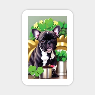 Puppy First St. Patrick's Day Magnet