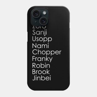 luffy zoro sanji usopp nami chopper franky robin brook jinbei Phone Case