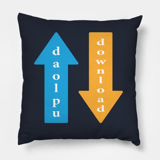 Upload Download icon or symbol Pillow by Mrtstore