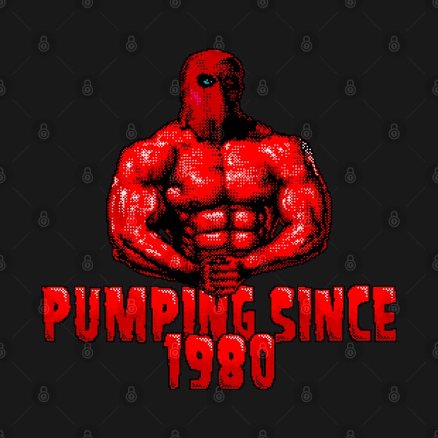 Pumping Iron 1980 8 Bit art by 8 Fists of Tees