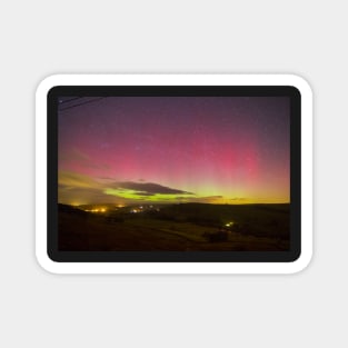 Aurora Borealis Northern Lights Over Barden Yorkshire Dales 2562 Magnet