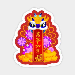 CNY: BLUE LION BLESSINGS Magnet